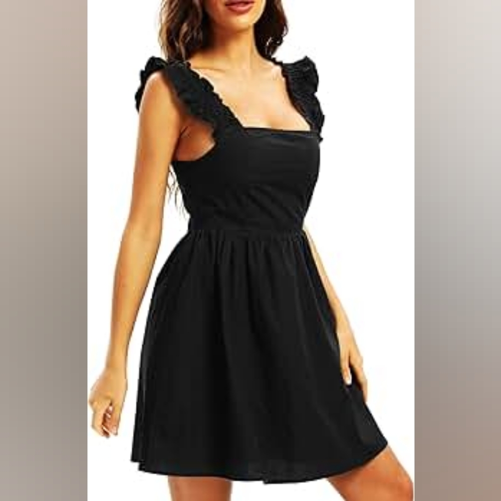 Elegant Black Ruffle Dress